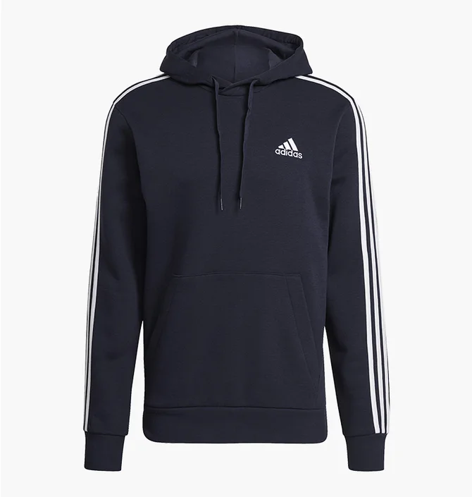 Худи мужское Adidas Essentials Fleece 3-Stripes Hoodie Blue GK9073