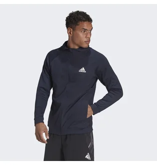 Худи мужское Adidas Training Full-Zip Hoodie Blue Hc4252