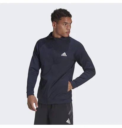 Худи мужское Adidas Training Full-Zip Hoodie Blue Hc4252
