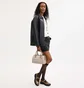 Сумка жіноча COACH Rowan Satchel Bag In Blocked Signature Canvas Beige CY679