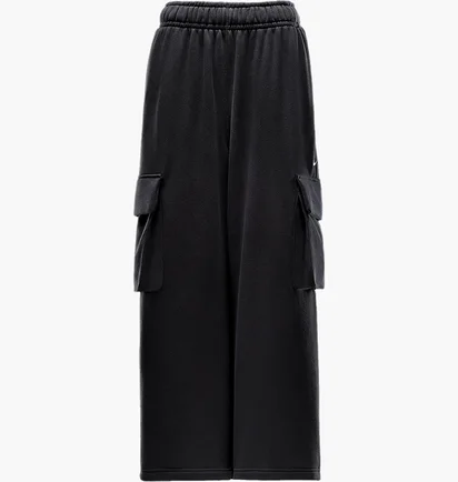 Штани жіночі Nike Sportswear Low-Rise Oversized French Terry Open-Hem Pants Black FV7512-010