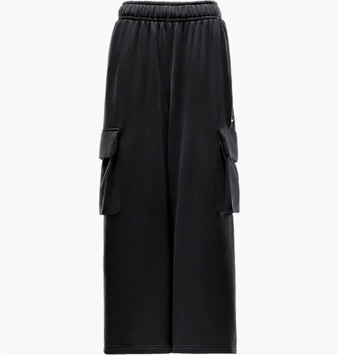 Штани жіночі Nike Sportswear Low-Rise Oversized French Terry Open-Hem Pants Black FV7512-010