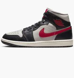Кроссовки женские Air Jordan Air 1 Mid Shoes White/Black BQ6472-060