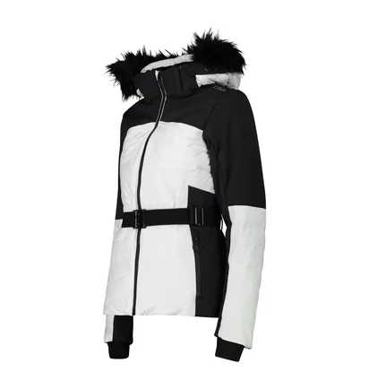 Куртка жіноча CMP Zip Hood Ripstop White/Black 34W4436F-A001