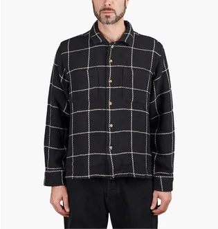 Рубашка мужская OBEY Santo Woven Shirt Black 181200384-BKM