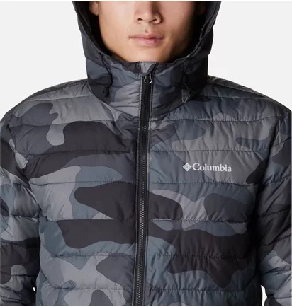 Куртка мужская Columbia Powder Lite™ Hooded Insulated Jacket Camo/Blue 1693931-009