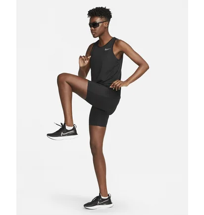 Шорти жіночі Nike Tight Mid-Rise Ribbed-Panel Running Shorts With Pockets Black DX2951-010