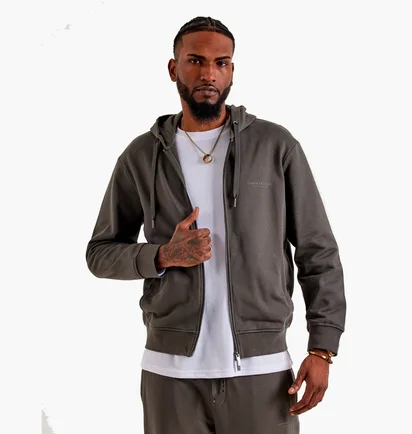 Толстовка чоловіча Armani Exchange Updated Milano Logo Fleece Full-Zip Grey XM001293AF20934U8144