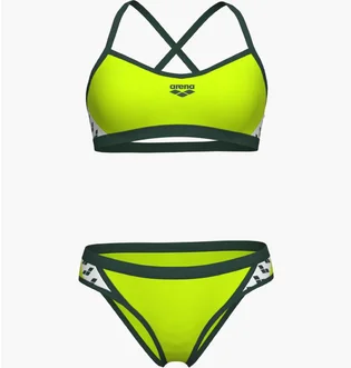Купальник женский Arena Icons Bikini Cross Back Solid Green 005037-660