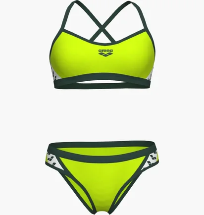 Купальник женский Arena Icons Bikini Cross Back Solid Green 005037-660