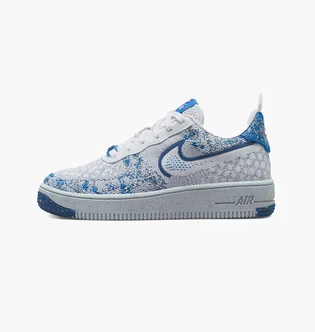 Кроссовки детские Nike Af1 Crater Flyknit Nn White/Blue Dm1060-100