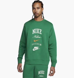 Свитшот мужской Nike Long-Sleeve Crew-Neck Sweatshirt Club Fleece Green FN2610-365