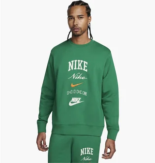 Світшот чоловічий Nike Long-Sleeve Crew-Neck Sweatshirt Club Fleece Green FN2610-365