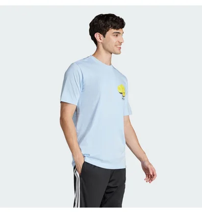 Футболка чоловіча Adidas Lounge Still Life Lemons Graphic Light Blue JJ3958