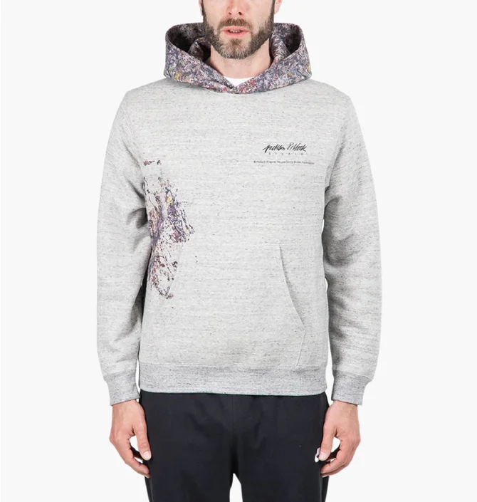 Худи мужское Medicom Adam Et Rope X Jackson Pollock Studio Grey GMM-HOODIE-DARK-GREY
