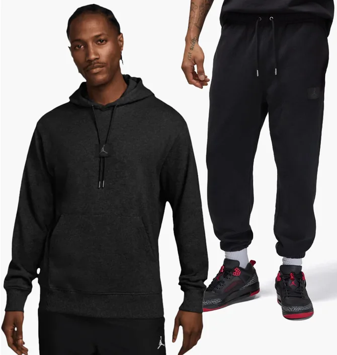Спортивний костюм чоловічий Air Jordan M Flt Flc Po Black FV7247-010__FV7251-010