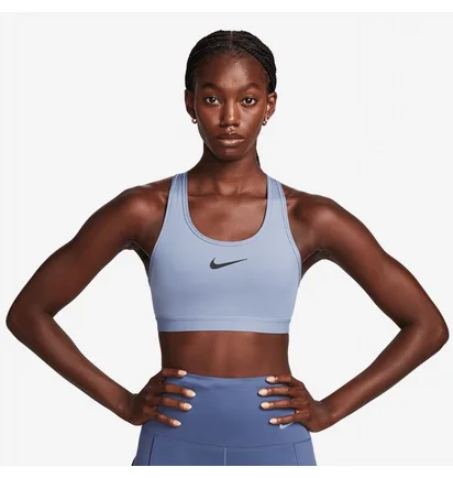 Топ женский Nike Swoosh High-Support Non-Padded Adjustable Sports Bra Light Blue DX6815-493