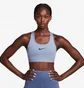Топ женский Nike Swoosh High-Support Non-Padded Adjustable Sports Bra Light Blue DX6815-493
