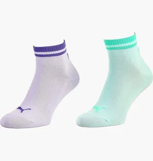 Шкарпетки унісекс Puma Heritage Quarter Violet/Green (2 пари) 281012001-004