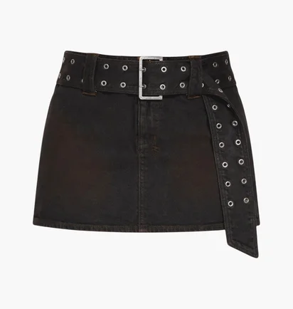 Спідниця жіноча Ksubi Micro Mini Belted Greased Brown WPS26SK007