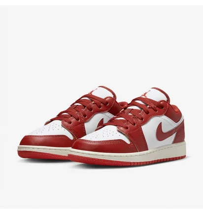 Кроссовки детские Air Jordan 1 Low Se Older White/Red FJ3465-160