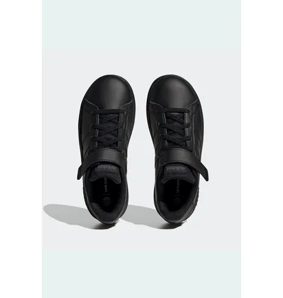Кроссовки детские Adidas Grand Court Elastic Lace And Top Strap Black FZ6161