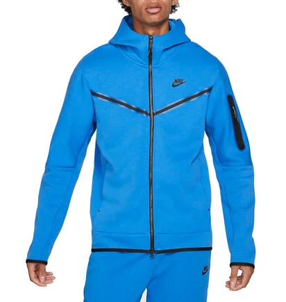 Толстовка чоловіча Nike Nsw Tech Fleece Full-Zip Hoodie Light Blue CU4489-403