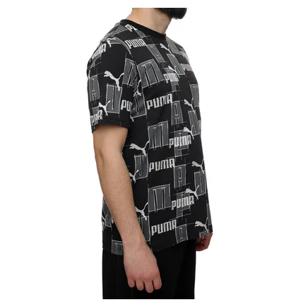 Футболка чоловіча Puma Ess+ Logo Lab Aok Tee Black/Grey 678982-01