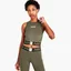 Топ женский Nike Pro Dri-Fit Graphic Crop Tank Olive Dq5593-222