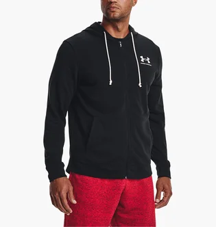 Толстовка мужская Under Armour Hooded Sweatshirt Ua Rival Terry Lc Fz-Blk Black 1370409-001