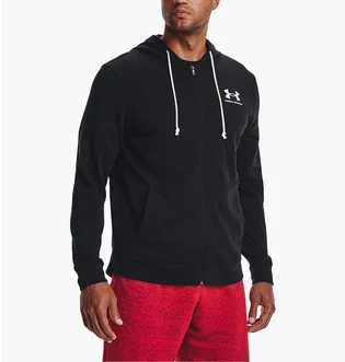 Толстовка чоловіча Under Armour Hooded Sweatshirt Ua Rival Terry Lc Fz-Blk Black 1370409-001