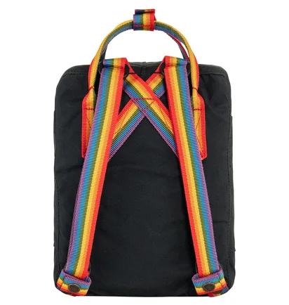 Рюкзак унисекс Fjallraven Kanken Rainbow Mini Black 23621.550-907