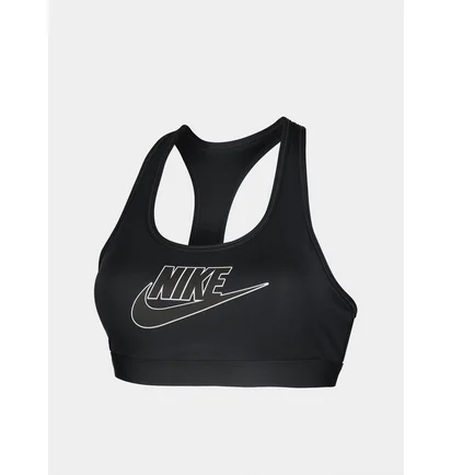 Топ женский Nike Swsh Med Spt Futura Bra Black FB4080-010