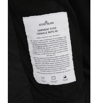 Вітровка чоловіча Stone Island Logo Patch Waterproof Windbreaker Black 781542822-V0029