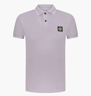 Поло чоловіче STONE ISLAND Logo-Patch Violet 79152SC17-V0047