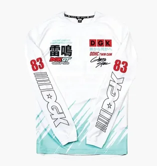 Лонгслів чоловічий DGK Turbine Racing White CTS-1037-005