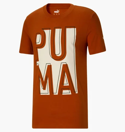 Футболка мужская Puma Outside The Box Logo Tee Orange 674615-64