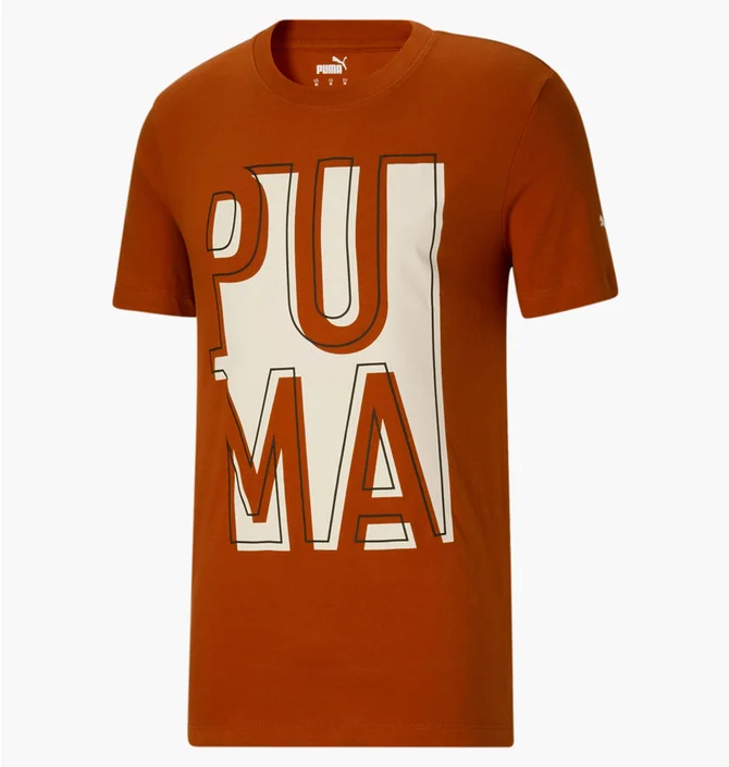 Футболка мужская Puma Outside The Box Logo Tee Orange 674615-64
