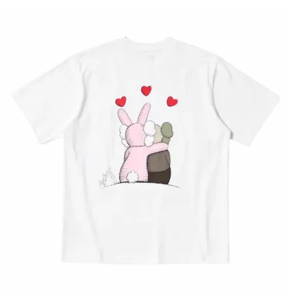 Футболка детская Uniqlo Kaws Warhol Pink Bunny White 341-476350