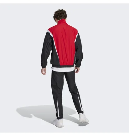 Спортивный костюм мужской Adidas Sportswear Woven Non-Hooded Track Suit Black/Red IJ6073