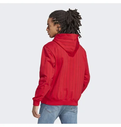 Худи мужское Adidas Pinstripe Fleece Hoodie Red Ia1809