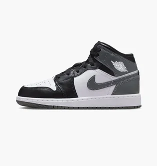 Кроссовки детские Air Jordan 1 Mid Big Black/Grey DQ8423-001