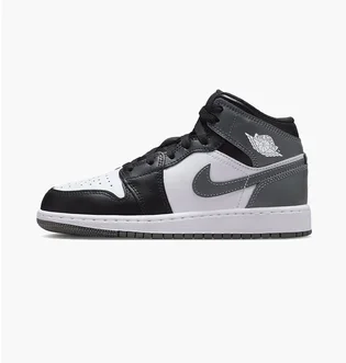Кроссовки детские Air Jordan 1 Mid Big Black/Grey DQ8423-001
