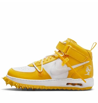 Кроссовки мужские Nike X Off-White™ Air Force 1 Mid Sp Lthr Yellow/White DR0500-101