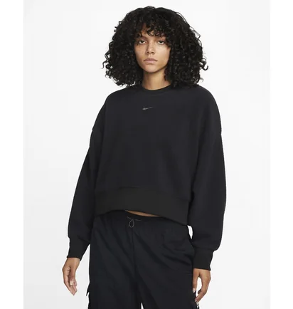 Світшот жіночий Nike Plush Crop Sweater Black Dq6844-010