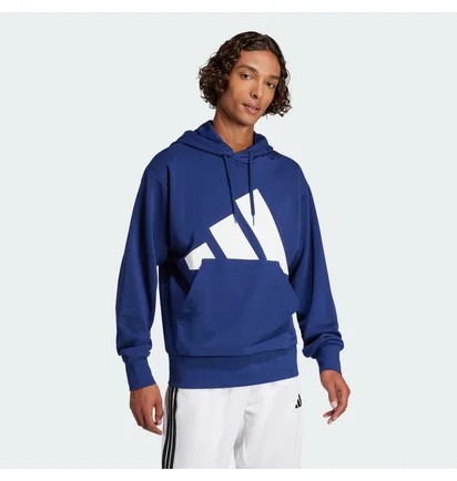 Худи мужское Adidas Essentials Big Logo French Terry Blue JE8890