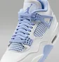 Кроссовки женские Air Jordan 4 Retro Forget Me Not White/Light Blue HV0823-100