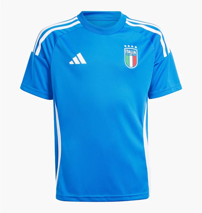 Футболка детская Adidas Italy 24 Home Fan Performance Blue IQ0498
