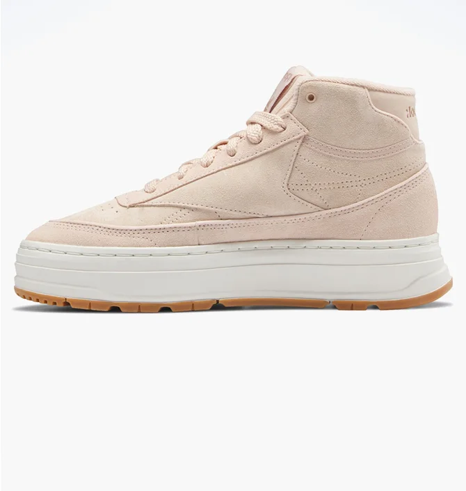 Кроссовки унисекс Reebok Club C Geo Mid Shoes Pink GV7037