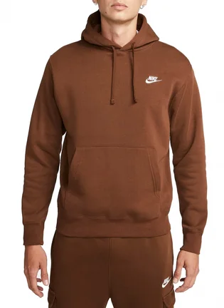 Худи мужское Nike Nsw Club Hoodie Po Bb Brown Bv2654-259